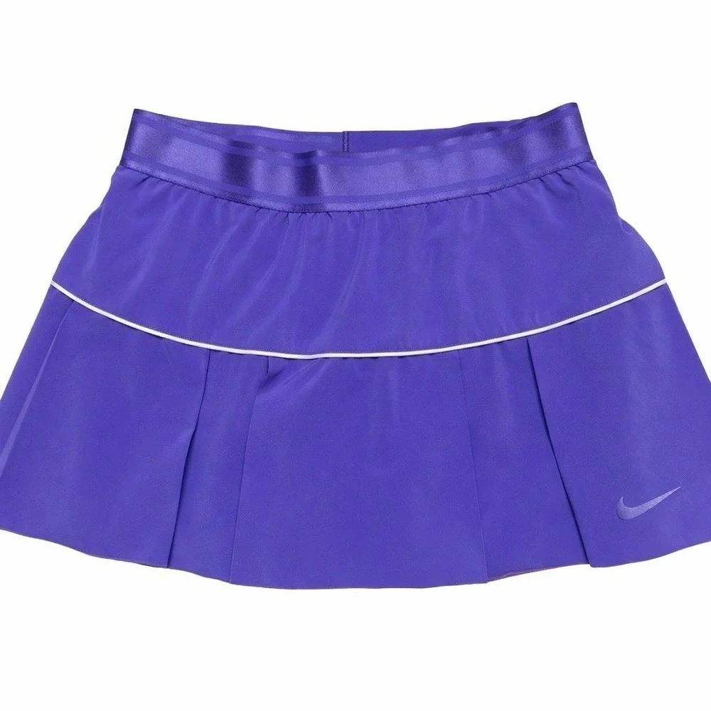 Nike Dri-Fit Tennis Skort Purple Pleated Built In Shorts Golf Skirt Womens M